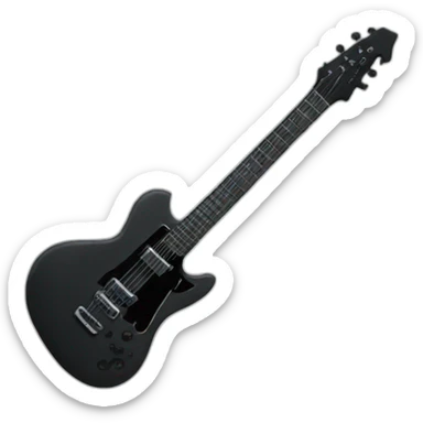 alien black guitar sticker