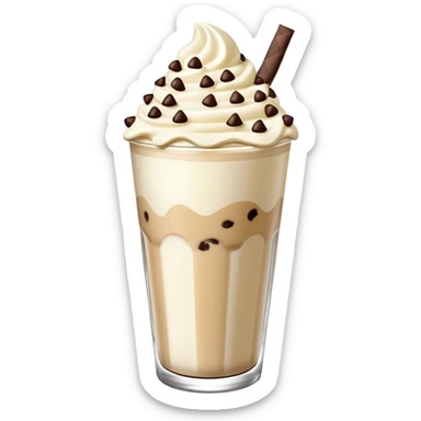 vanilla cannoli cream chocolate chip shake sticker