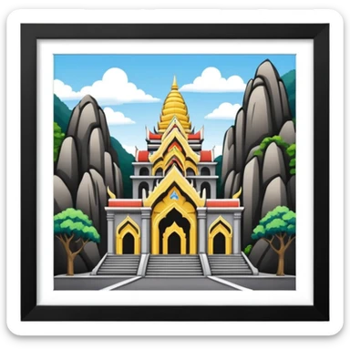 Batu caves sans le cadre noir sticker