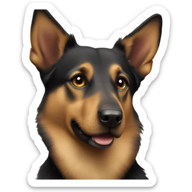 australian kelpie german shepherd mix dog sticker
