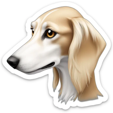 Saluki in profile sticker