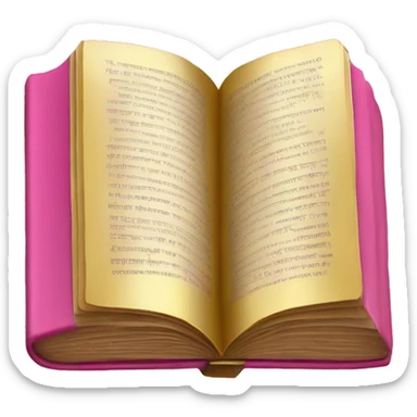 Pink book with gold holy Bible letters  sticker