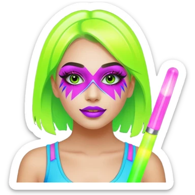 Rave girl sticker