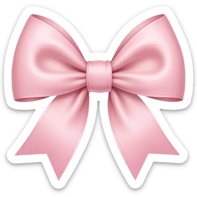 light pink ribbon bow sticker