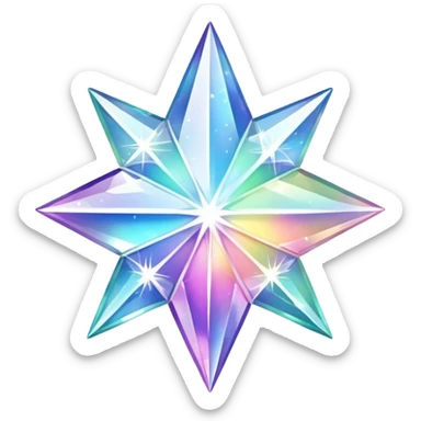 Sparkle star Dimond shape  sticker