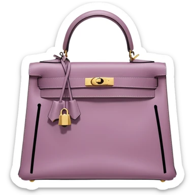 hermes kelly mauve color gold hardware sticker