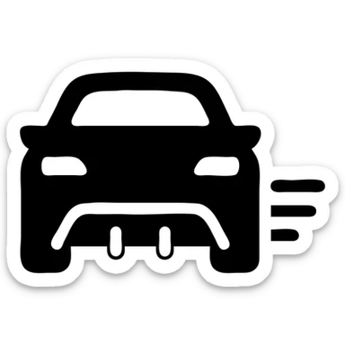 modern car diffuser in action with speed lines solid filled icon sticker