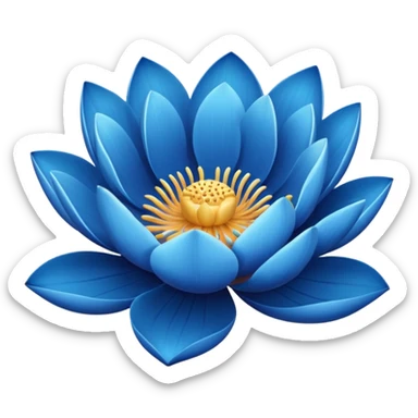 Blue lotus emoji sticker