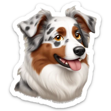Australian shepherd red Merle  sticker