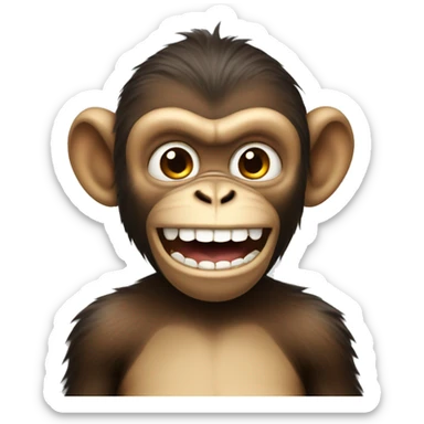 Monkey with buck teeth sticker
