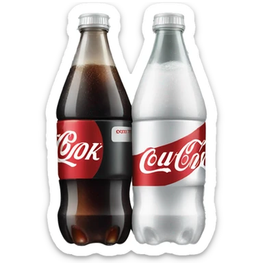 two bottles of diet coke being clinked together sticker