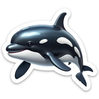 cybernetic killer whale sticker