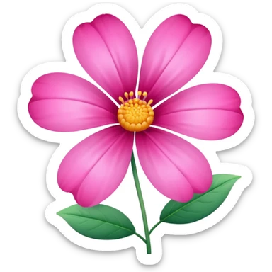Pink flower sticker