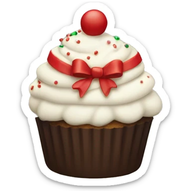 Christmas cupcake sticker