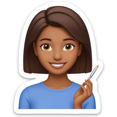 Hazme varios emojis aesthetic pero que sea de una chica morena aesthetic clean girl sticker