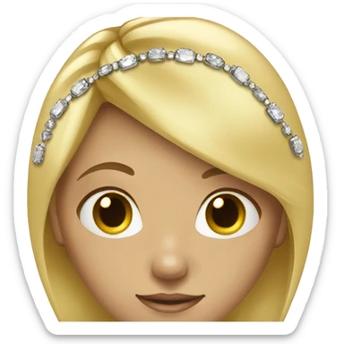 blonde haired girl with jewelry sticker