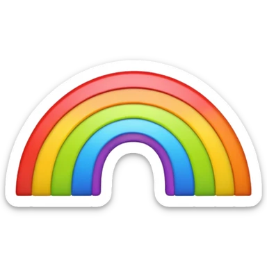 Chartreuse rainbow sticker