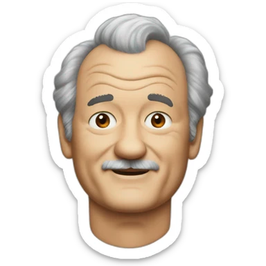 Bill murray black hair sticker
