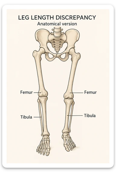 Dismetria versione anatomica sticker