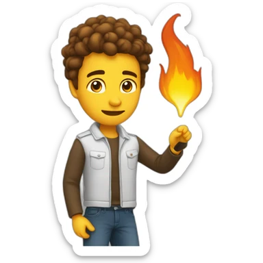 Le feu qui me brule quand je cours sticker