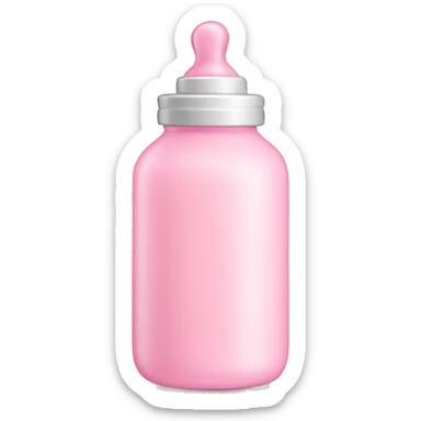 Pastel pink baby bottle  sticker