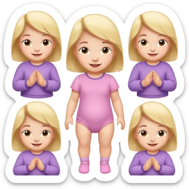 Baby Girl, Different Pose, different outfit, single Baby Girl only. sticker
