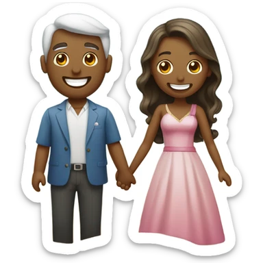 novios y playa sticker