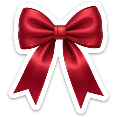 dark red bow sticker