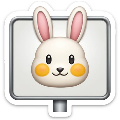 make a white billboard with the text “bun you” inside lt sticker