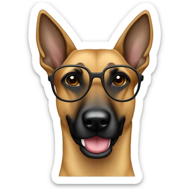 Malinois avec des lunettes de soleil sticker