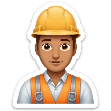 mason worker bricks sticker