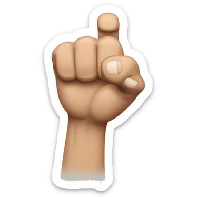 While punching, the punch passed between the thumb and the middle finger sticker