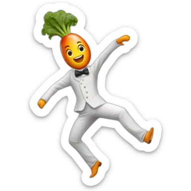 Une carotte qui danse sticker