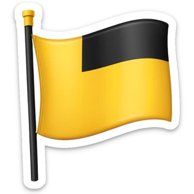 Create 2 yellow lined and 1 black lined flag emoji and put black line between yellow lines sticker