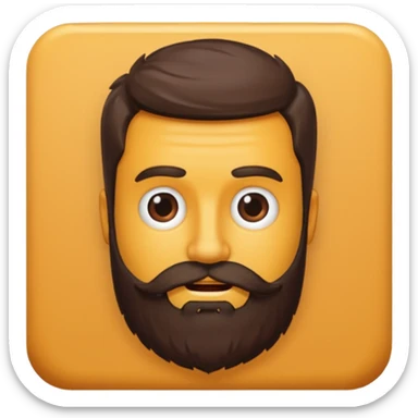 unshaven beard sticker