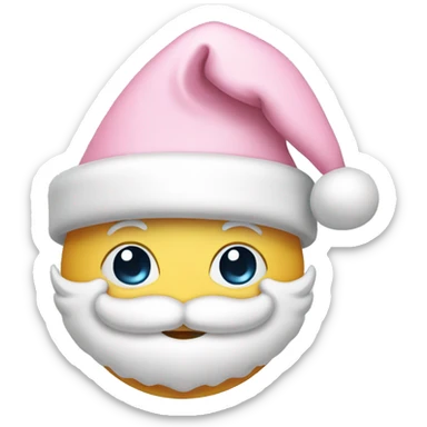 light pink santa hat sticker