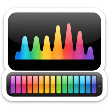 audio spectrum, the spectrum is black sticker