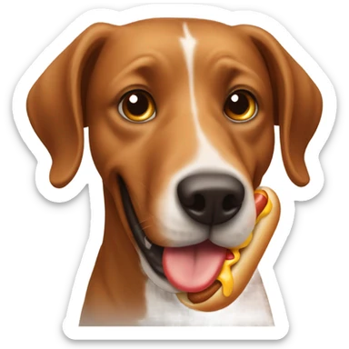 Dog brown taste hot dog sticker