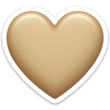 Beige Heart sticker