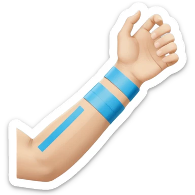 forearm with kinesio tape (physiotherapy)  sticker