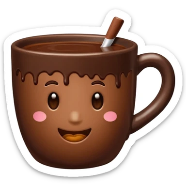 Taza de chocolate caliente sticker