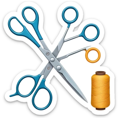 Generate an icon pack on handmade crafts: include scissors, needles, threads, sewing supplies, handmade accessories, and crafters. Style — modern, clean, colorful, friendly, consistent sticker