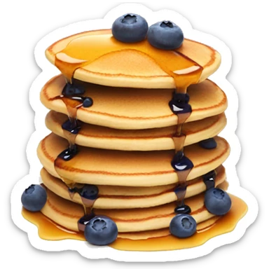 Pancake stack with syrup and blueberries  sticker