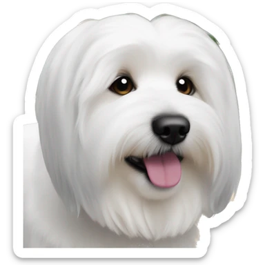 Coton de tulear avec oreille grises sticker