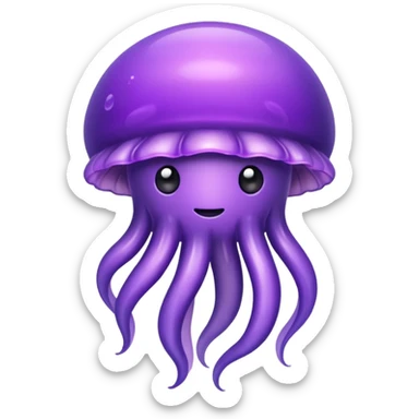 Make a purple jellyfish small sticker