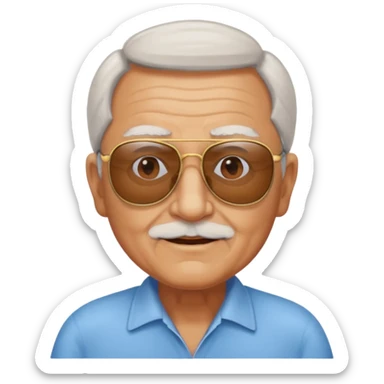elderly man with sunglasses sticker