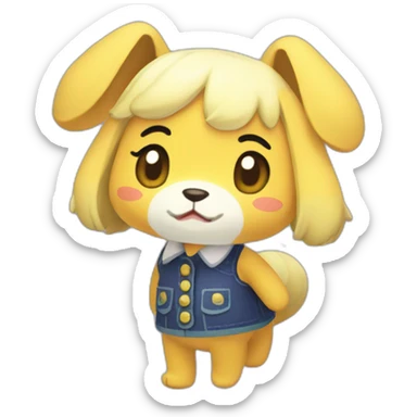 Animal crossing isabelle cute sticker