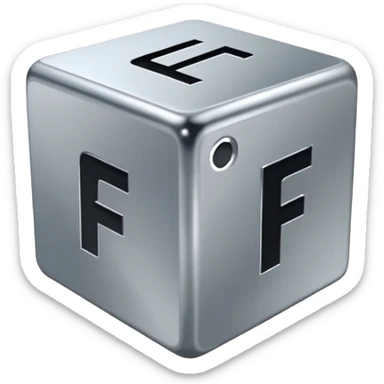 cube with F11# letters on it sticker