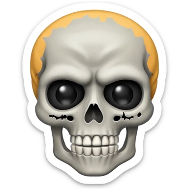 A skeleton mixed with anger sticker