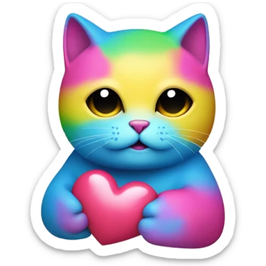 blobcat in trans colors holding a pansexual heart sticker